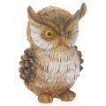 Floristik24 Uilenbeeldje, kleine zittende uil, decoratie, 11 cm