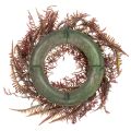 Kunstmatige krans met varentakken, herfstdecoratie, 35 cm | Floristik24.nl