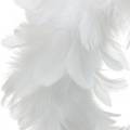Floristik24 Paasdecoratie verenkrans groot wit Ø24cm echte veren