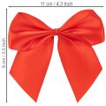 Decoratieve rode strik, voorgeknoopt voor knutselen en verpakken, 11 cm, 25 stuks | Floristik24.nl