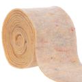 Floristik24 Viltband, tweekleurige pannenlap van wolvilt, oranje/meerkleurig, 15 cm x 5 m