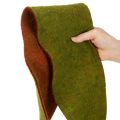 Wolviltband als tweekleurige potband voor bloemstukken, groen/rood, 15 cm x 5 m | Floristik24.nl