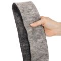 Viltband, potband, 100% wol, grijs/zwart, 7,5 cm breed, 5 m lang | Floristik24.nl