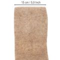 Wolviltlint, tweekleurig, per meter verkrijgbaar voor creatieve projecten, bruin/wit, 15 cm x 5 m | Floristik24.nl