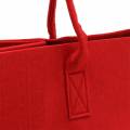 Floristik24 Vilten tas rood 50×25×25cm