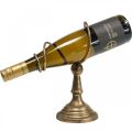Floristik24 Wijnfleshouder, flessenstandaard, wijnstandaard Design Golden H24cm