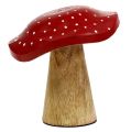 Floristik24 Paddestoel Wood Mushroom Mix 9cm -10.5cm Rood, Naturel 8st