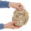 Natuurlijke beige schapenwol, los, voor knutselen en decoreren, 250 g | Floristik24.nl
