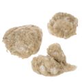 Natuurlijke beige schapenwol, los, voor knutselen en decoreren, 250 g | Floristik24.nl