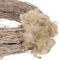 Natuurlijke beige schapenwol,