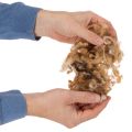 Bruin gemêleerde schapenwol, natuurlijke wol, los, voor knutselprojecten, 250 g | Floristik24.nl