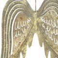 Floristik24 Kerstdecoratie engelenvleugels, metalen decoratie, vleugels om op te hangen gouden, antieke look H29.5cm B28.5cm