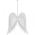 Floristik24 Vleugels om op te hangen, adventsdecoratie, engelenvleugels van metaal Wit H29.5cm B28.5cm