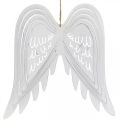 Floristik24 Vleugels om op te hangen, adventsdecoratie, engelenvleugels van metaal Wit H29.5cm B28.5cm