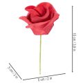 Kunstmatige rode rozen met steel, 5 cm, 100 stuks | Floristik24.nl