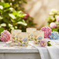 Decoratieve glazen lantaarn met bloemenmotief voor stijlvolle woonaccessoires, 8 cm, 4 stuks. | Floristik24.nl