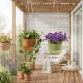 Hangende glazen pot, decoratieve glazen pot, retrostijl, groen/bruin, 14,5 cm, 2 stuks | Floristik24.nl