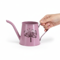 Metalen decoratieve gieter, roze paardenbloemmotief, 12 cm, 2 stuks | Floristik24.nl