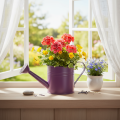 Decoratieve gieter, paarse metalen plantenbak, Ø13,5 cm H12,5 cm | Floristik24.nl