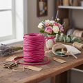 Papieren koord 6mm 23m roze | Floristik24.nl
