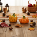 Pompoenfiguurtjes voor herfsttafeldecoratie, herfstdecoratie, 10 cm, 2 stuks | Floristik24.nl