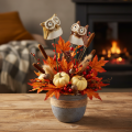 Keramische uilenfiguur voor planten, decoratief, 26 cm, 2 stuks | Floristik24.nl