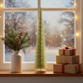 Kunstkerstboom, decoratieve boom op een houten voet, 60 cm | Floristik24.nl