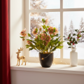 Kunstmatige Helleborus in pot, kerstroos, voor huisdecoratie, 50 cm | Floristik24.nl
