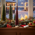 Decoratieve kerstboom, slanke boomfiguur op een houten voet, 60 cm | Floristik24.nl