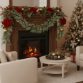 Kunstmatige jeneverbesslinger, kerstdecoratie voor tafel of raam, 185 cm | Floristik24.nl