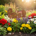Tuinsteker met egelmotief, roestkleurige decoratie voor zomer en herfst, 53 cm | Floristik24.nl