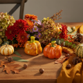 Decoratieve pompoenen voor herfsttafeldecoratie, 6 cm, 2 stuks | Floristik24.nl