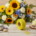 Geel gaaslint, 4,5 cm, cadeaulint voor creatieve decoratie | Floristik24.nl