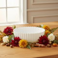 Decoratieve schaal, geribbeld, groot formaat 25 cm | Floristik24.nl