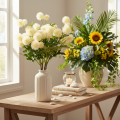 Kunstmatige chrysanten, crèmewitte bos, decoratieve tak, groot 56 cm, 4 stuks | Floristik24.nl
