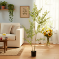 Kunstplant in een pot, 130 cm hoog, groen, decoratief | Floristik24.nl
