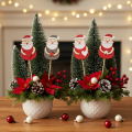 Decoratieve kerstman-stekers voor bloemstukken en potplanten, 31 cm, 12 stuks | Floristik24.nl