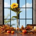 Kunstmatige zonnebloem met realistische bladeren en bloesems, 58 cm, 3 stuks | Floristik24.nl
