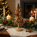 Kerstboom gemaakt van wilgentakken op een houten voet, 48 cm | Floristik24.nl