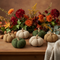 Decoratieve gebreide pompoenen, herfstdecoratie, 10 cm, 6 stuks | Floristik24.nl