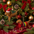 Decoratief kerstboomornament in de vorm van een teckel, 16 cm, 2 stuks | Floristik24.nl