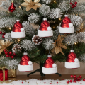 Kerstbal met kerstmuts van glas, 8 cm, 6 stuks | Floristik24.nl