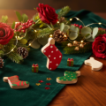Sokken met stippen, kersttafeldecoratie, 6 cm, 8 stuks | Floristik24.nl
