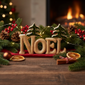 Kerstdecoratie Noel-standaard met twee sparrenbomen van 18 cm. | Floristik24.nl