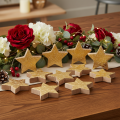Glanzende decoratieve sterren voor tafeldecoratie, 5 cm, 9 stuks | Floristik24.nl