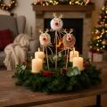 Decoratieve rendierfiguurtjes met pompons, kerstknijpers, 24 cm, 12 stuks | Floristik24.nl