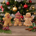 Kunstmatige peperkoekmannetjes, decoratieve figuurtjes, 8 cm, 3 stuks | Floristik24.nl