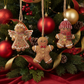 Decoratieve hangende ornamenten, kunstmatige peperkoekfiguurtjes, 7 cm, 3 stuks | Floristik24.nl