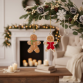 Decoratieve peperkoekmannetjes als kerstboomversiering, 6 cm, 12 stuks | Floristik24.nl