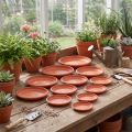 Onderzetter “Linda” terracotta Ø12cm - 44cm, 1st | Floristik24.nl